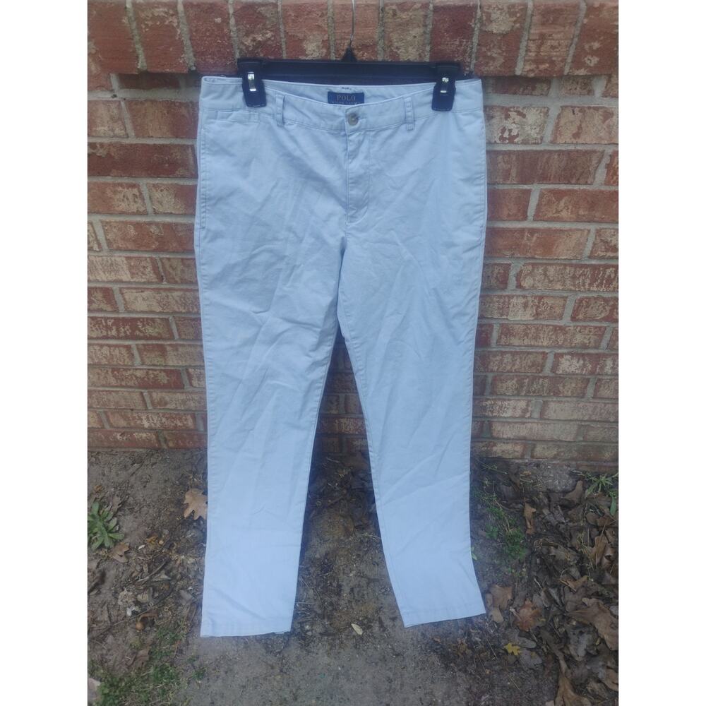 Polo Ralph Lauren Boys Size 20 Light Blue Chino Pants Flat Front Youth Preppy